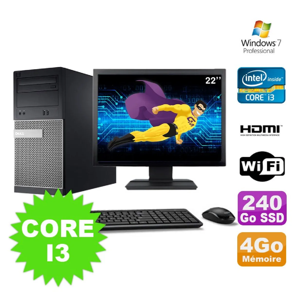 Acheter Dell Optiplex 3010 MT État correct - 339,50 € Dell Optiplex 3010 MT État correct - Dell reconditionné disponible sur Rue du Commerce Seconde Vie